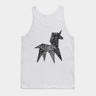 Unicorn Origami Illustration Tank Top